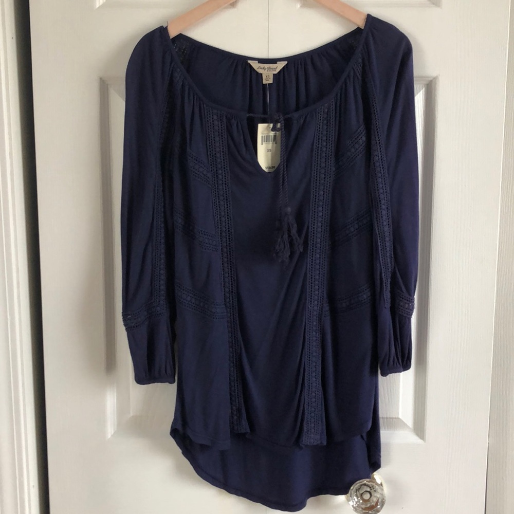 Lucky Brand Loose Navy Tunic